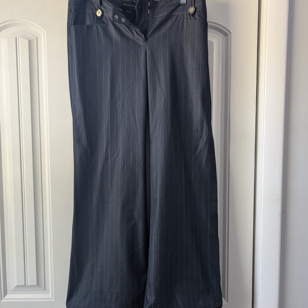 The Limited Navy Pinstripe Pants